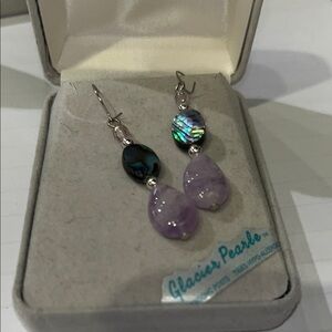 Purple and Black Earrings
